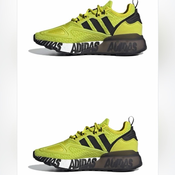 Adidas Big Kids/Woman Lime and Black Sneakers - Picture 1 of 2